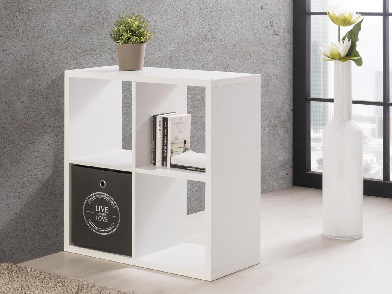 Regal/Würfel "Mareen II" Weiß, ca. 73 x 73 x 33 cm Bild 1