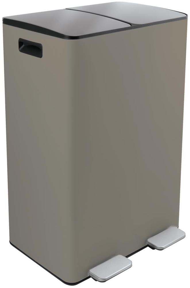 Treteimer Aliya - Taupe matt 2x 30 Liter Bild 1