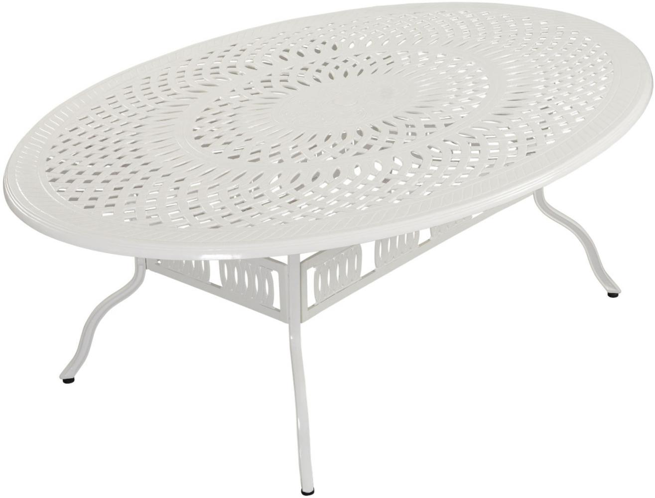 Inko Gartentisch Alu-Guss weiß Tisch Terrassentisch 216x152x74 cm Bild 1