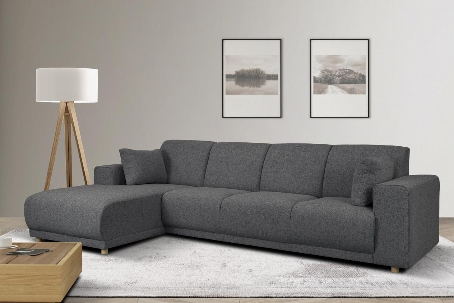 Home affaire Ecksofa LEMPS wahlweise Recamiere links oder rechts L-Form, incl. Zierkissen, Stellmaße 297x162 cm Bild 1