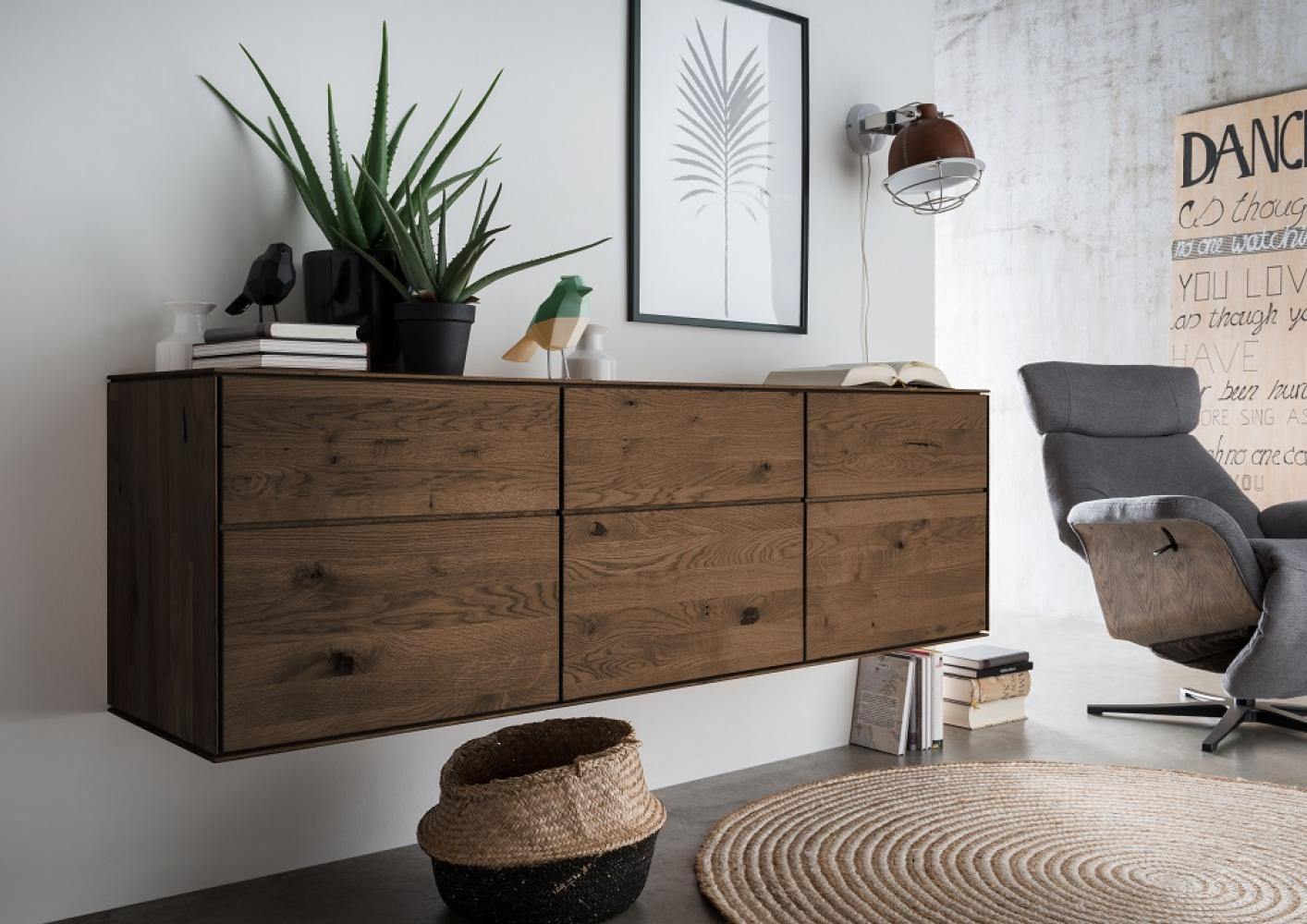 Sideboard hängend oder stehend 172cm 'York' Wildeiche nußbaumfarbig Bild 1