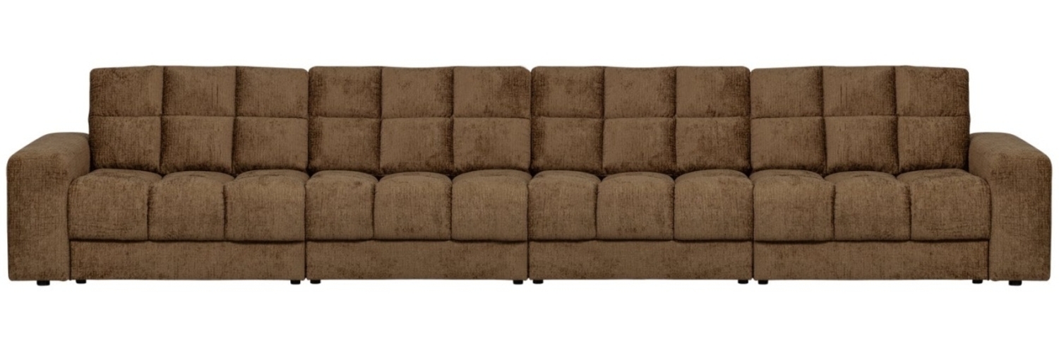 Sofa Date 4-Sitzer aus Struktursamt, Brass Bild 1