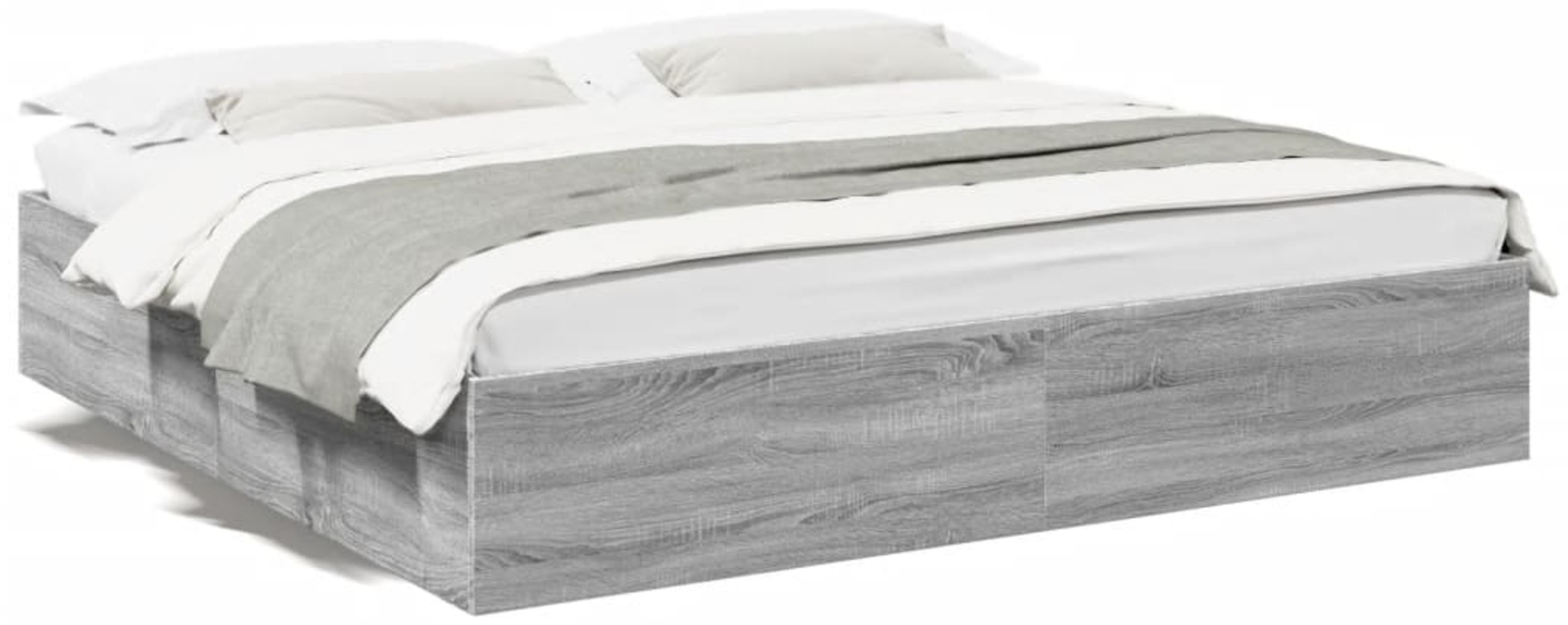 vidaXL Bettgestell Grau Sonoma 180x200 cm Holzwerkstoff 3280998 Bild 1