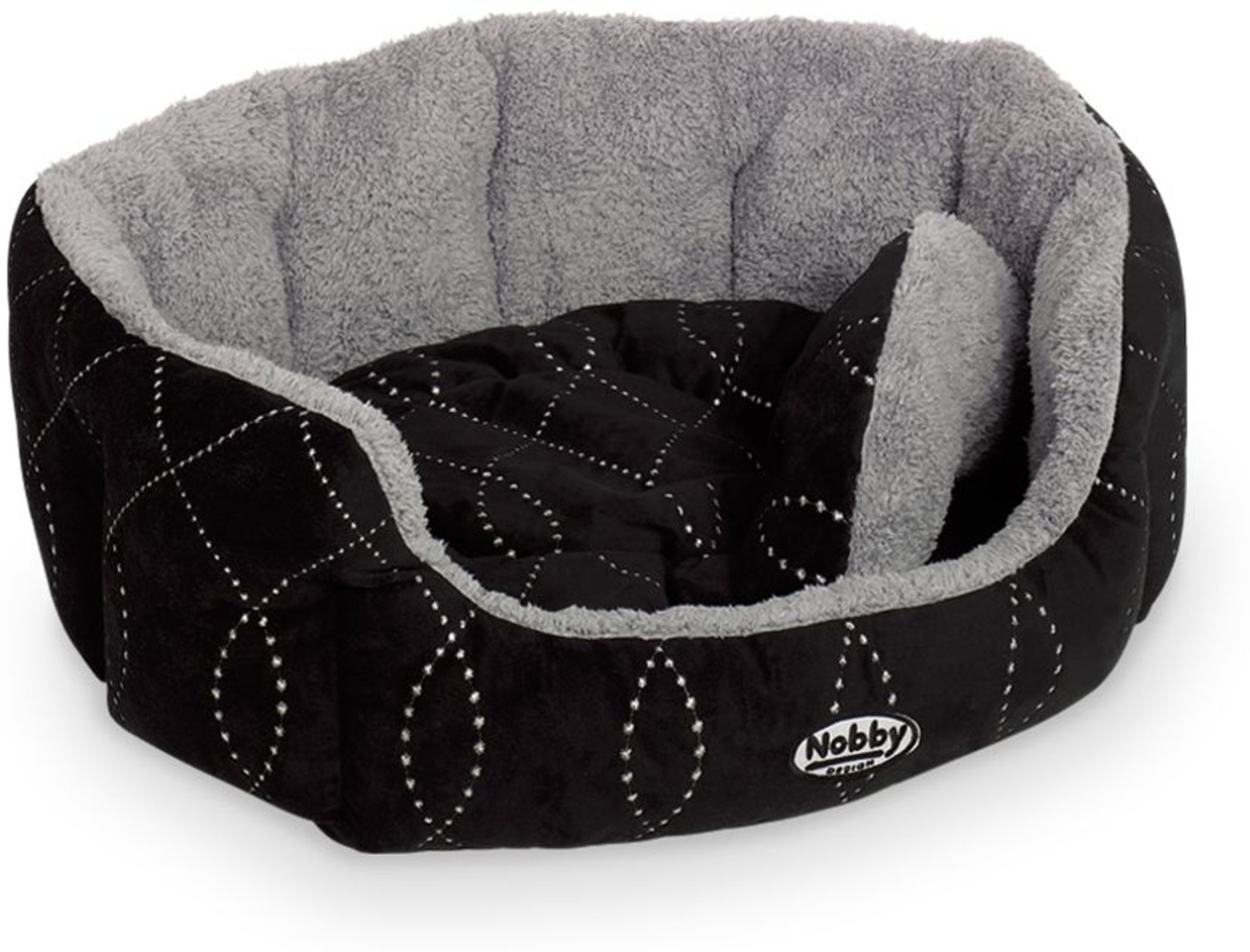 Nobby Komfortbett Ceno oval schwarz/grau Bild 1