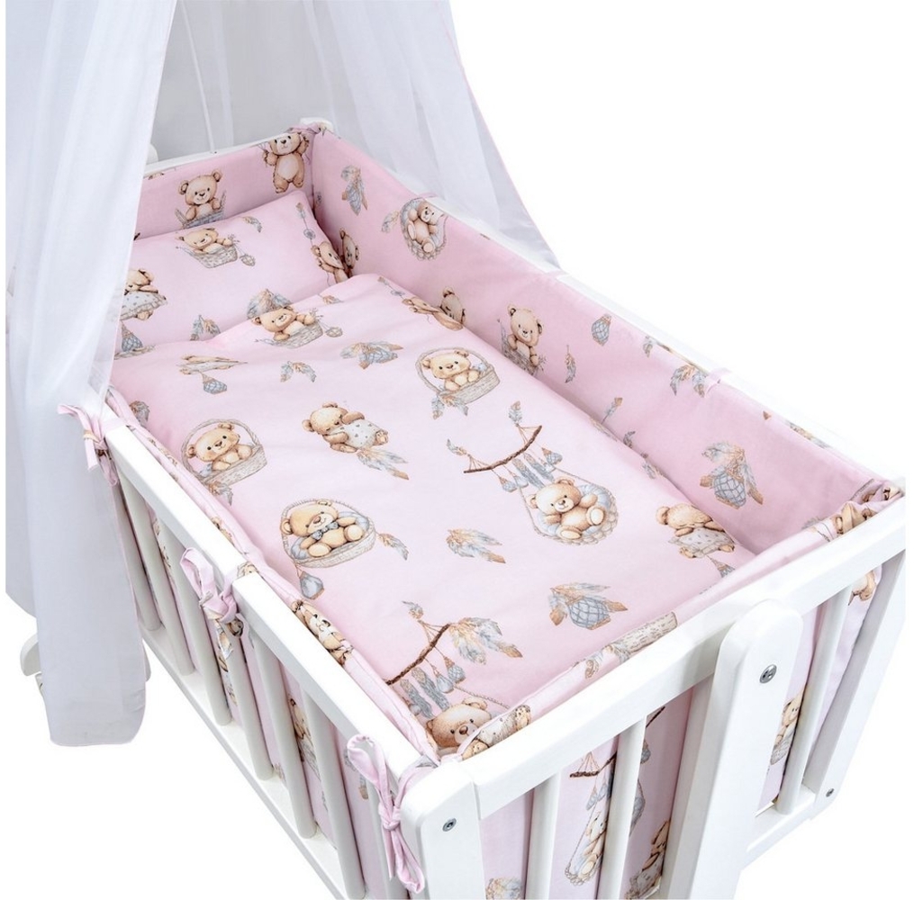 Baby-Delux Babybettwäsche Baby Wiegenset, Textilien, 6 teilig, Wiegenset 6-tlg. für Babywiege 90x40 (ohne Wiege) verschiedene Designs Bild 1