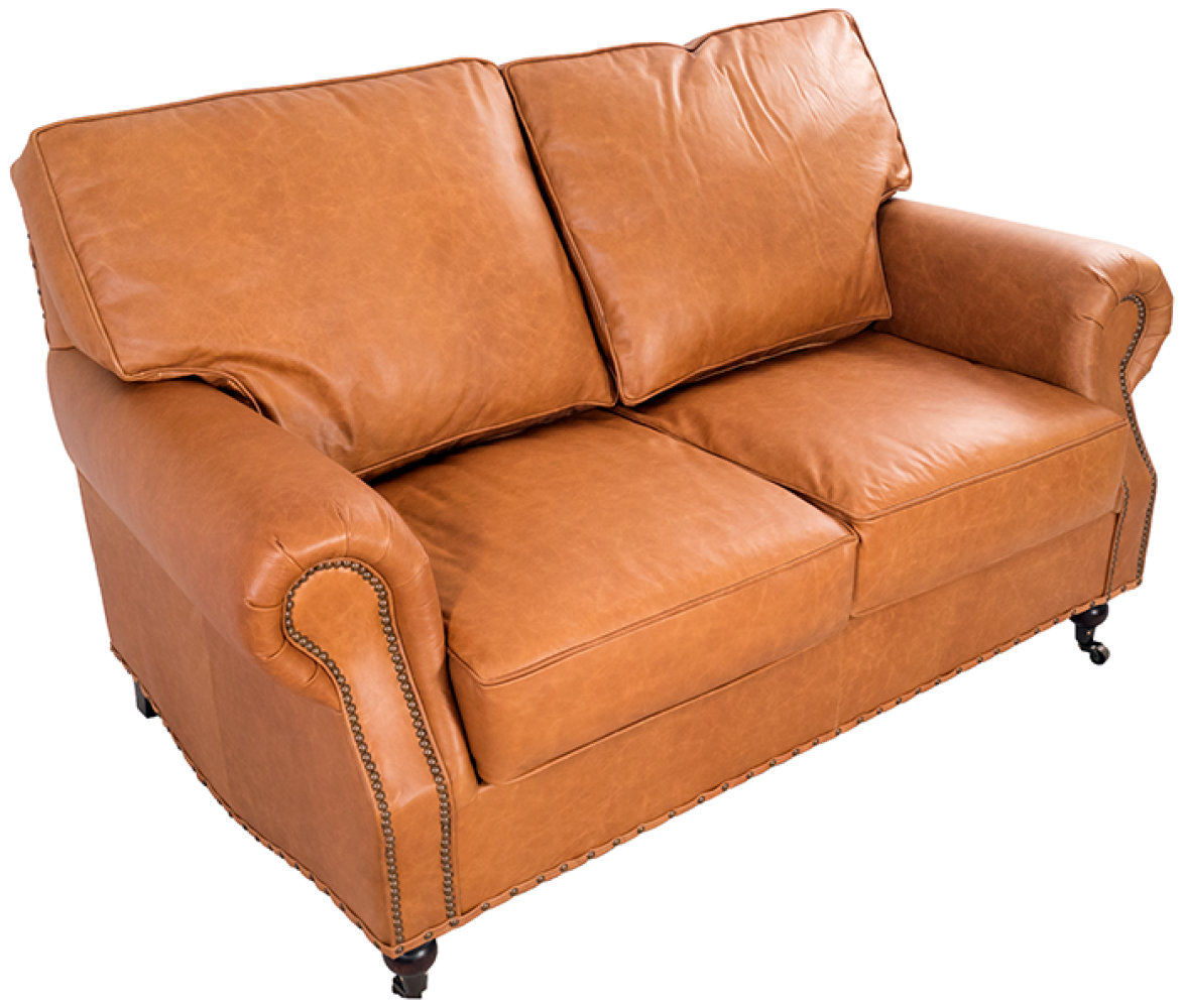 Clubsofa Wales 2-Sitzer Leder Columbia Brown Bild 1