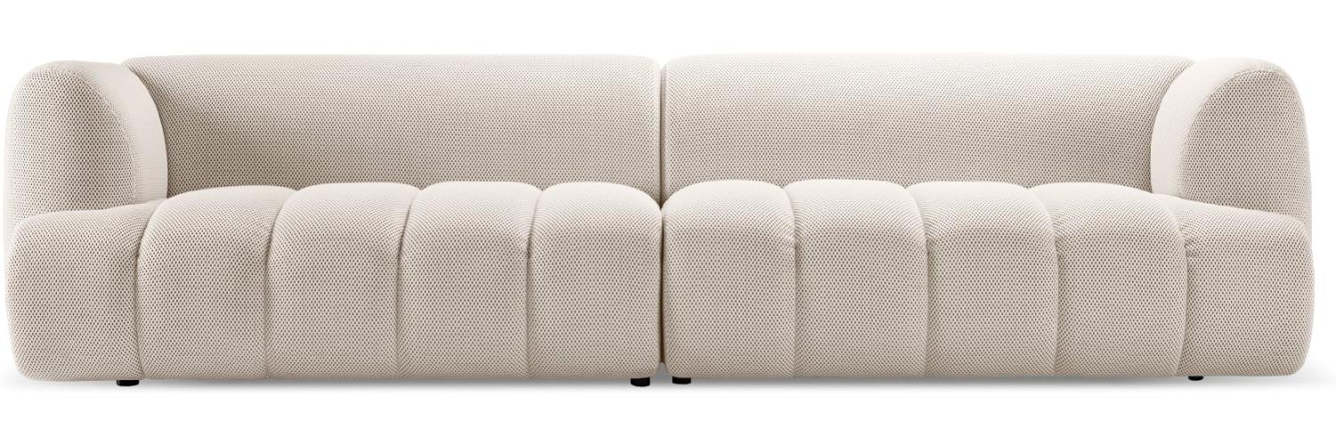 Micadoni Modulares Sofa Harry 4-Sitzer 3D-Stoff Helles Beige Bild 1