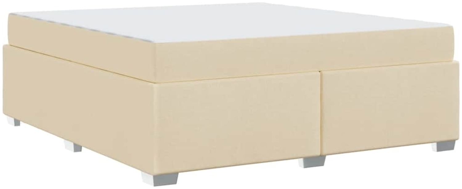 vidaXL Bettrahmen mit Matratze Creme 180 x 200 cm Stoff 3399206 Bild 1