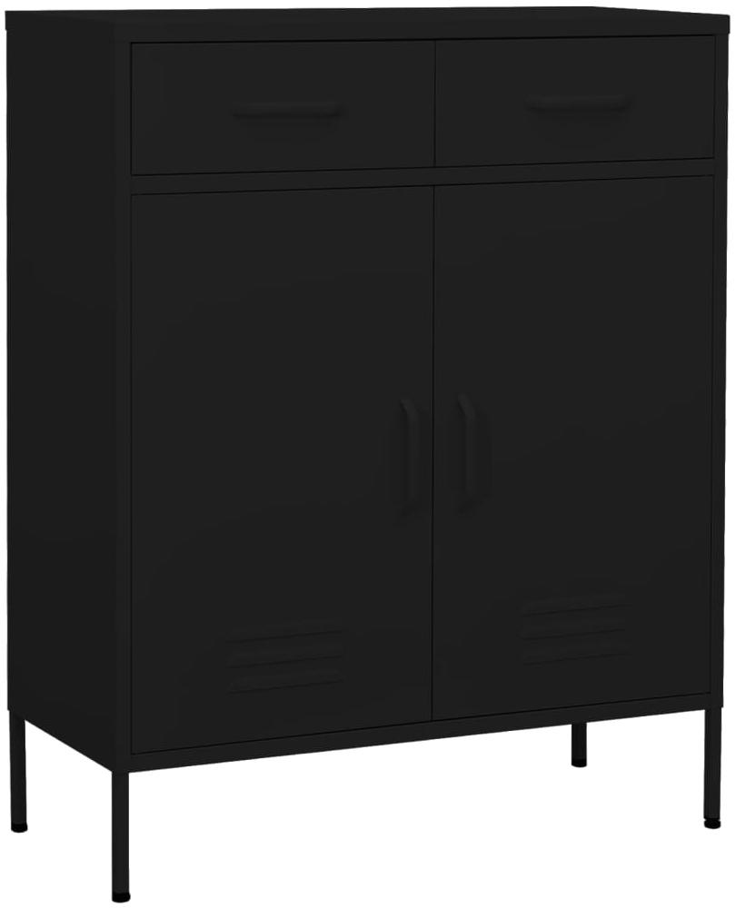 vidaXL Lagerschrank Schwarz 80x35x101,5 cm Stahl [336160] Bild 1