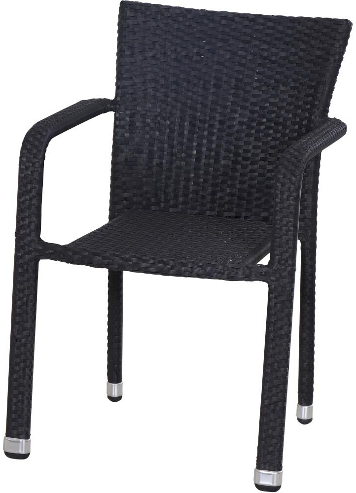 SIENA GARDEN Minas Stapelsessel Gestell Aluminium, Fläche Gardino®-Geflecht schwarz Bild 1