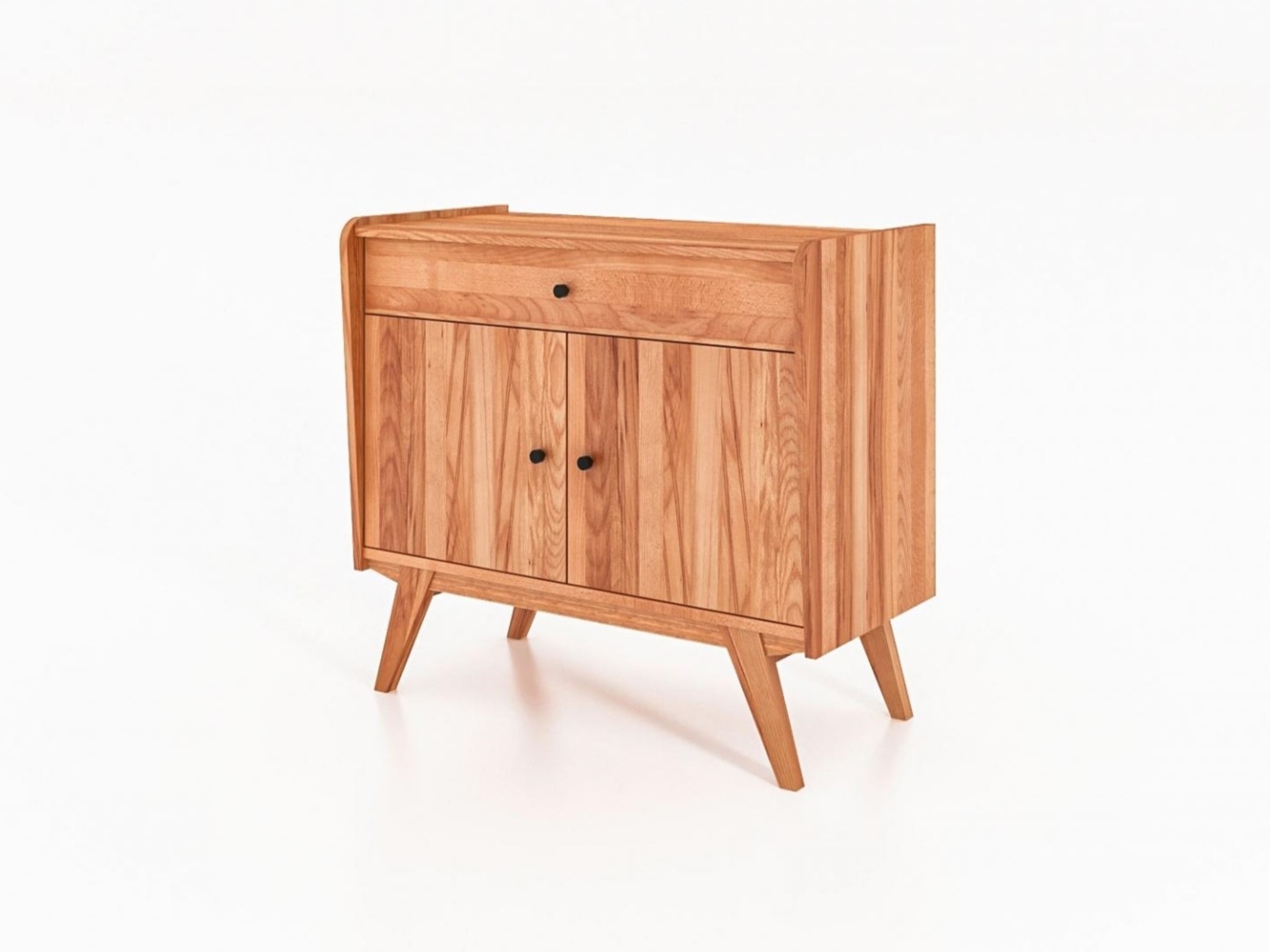 Kommode Jetro Kernbuche massiv 100x90x50 cm mit 1 Schublade und 2 Türen Bild 1