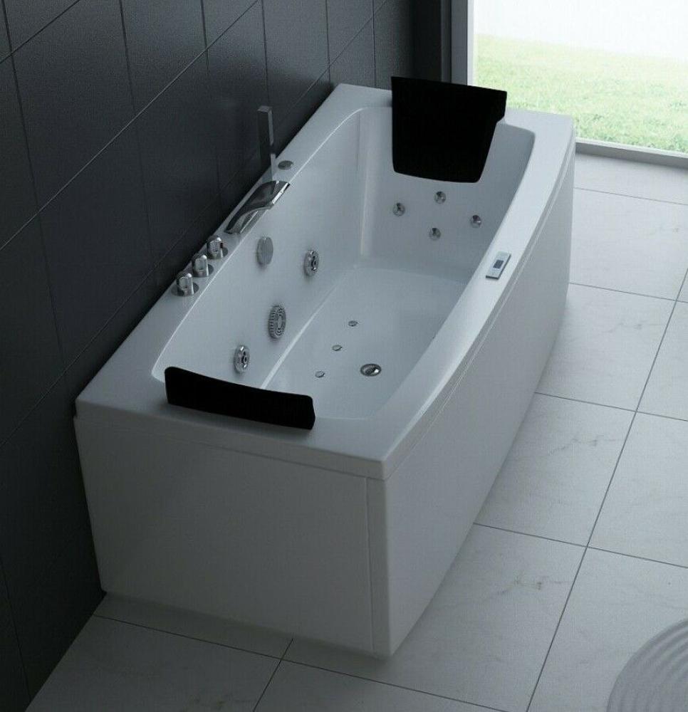 Luxus LED Whirlpool Badewanne SET 160x80cm +Heizung +Hydrojet +Ozon +Radio 2024 c Bild 1