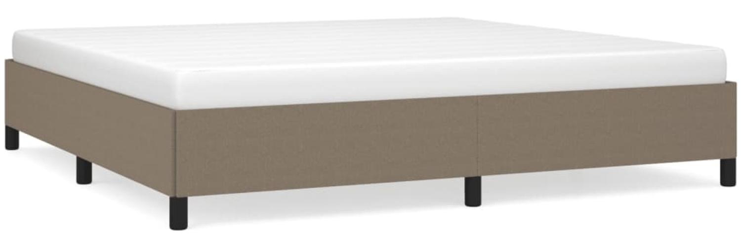 Bettgestell Taupe 200x200 cm Stoff [347094] Bild 1