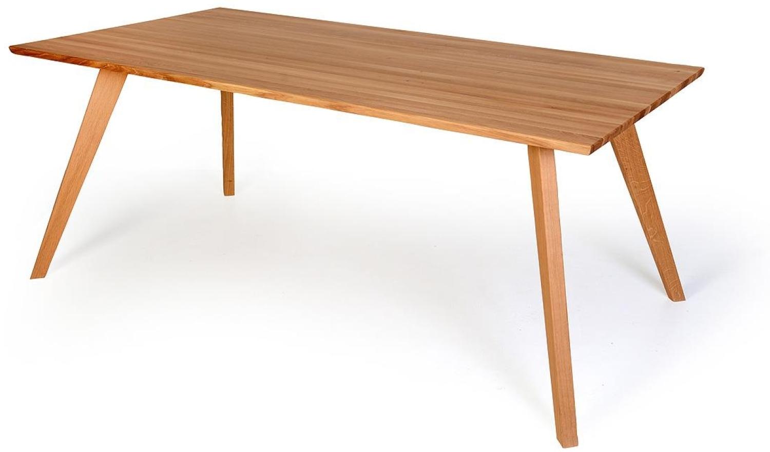 Esstisch TRONDHEIM Eiche Natur massiv geölt 180x90 cm Bild 1