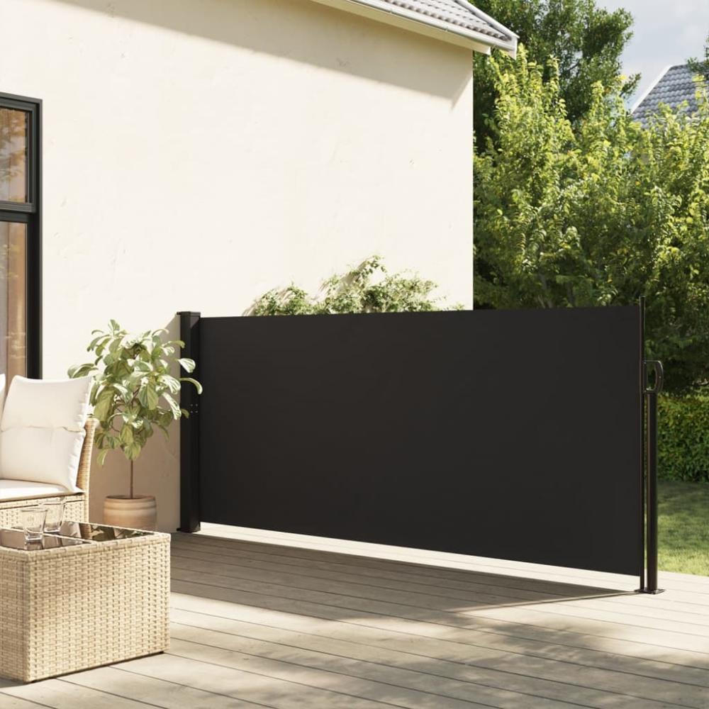 vidaXL Seitenmarkise Ausziehbar Schwarz 117x300 cm 4004279 Bild 1