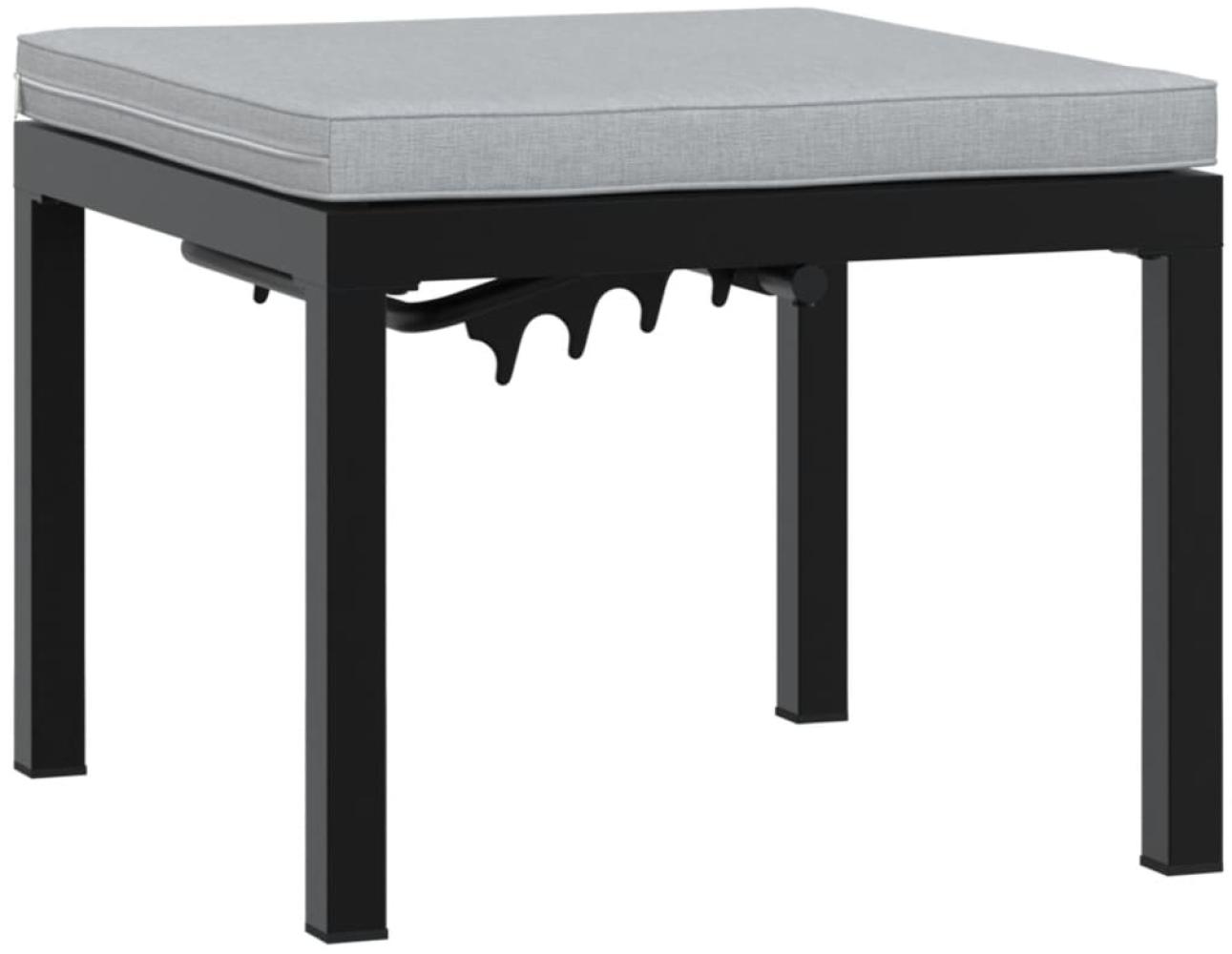 vidaXL Gartenhocker mit Kissen Schwarz Pulverbeschichteter Stahl 4008567 Bild 1