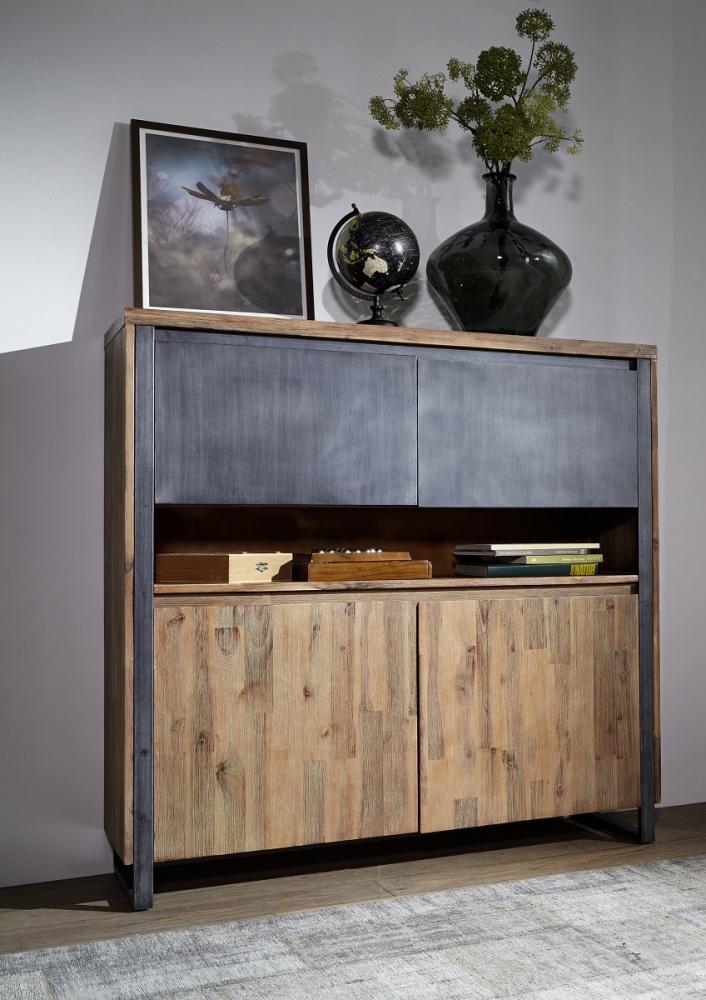 Highboard 130cm 'Genua' Akazie gebürstet Bild 1