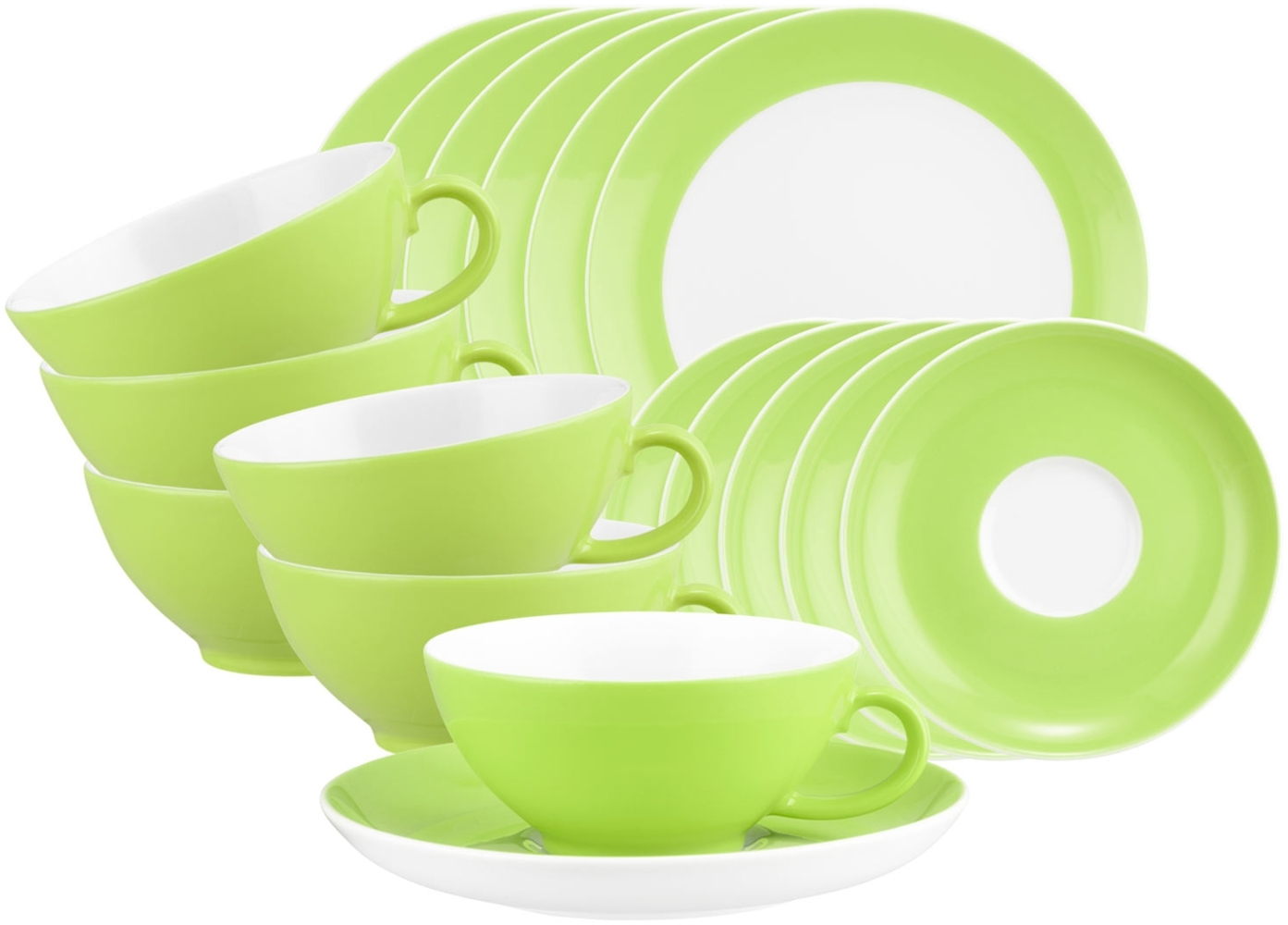 Seltmann Weiden Liberty Pure Colors Teeservice 18-teilig - Lime Green Bild 1