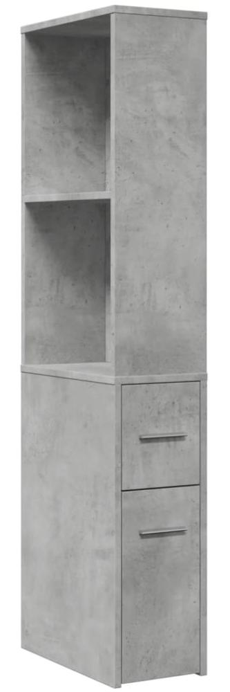 vidaXL Badschrank Schmal mit Rollen Betongrau Holzwerkstoff 855298 Bild 1