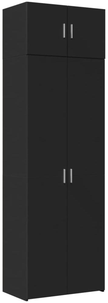 vidaXL Hochschrank Schwarz 70x42,5x225 cm Holzwerkstoff 3281323 Bild 1