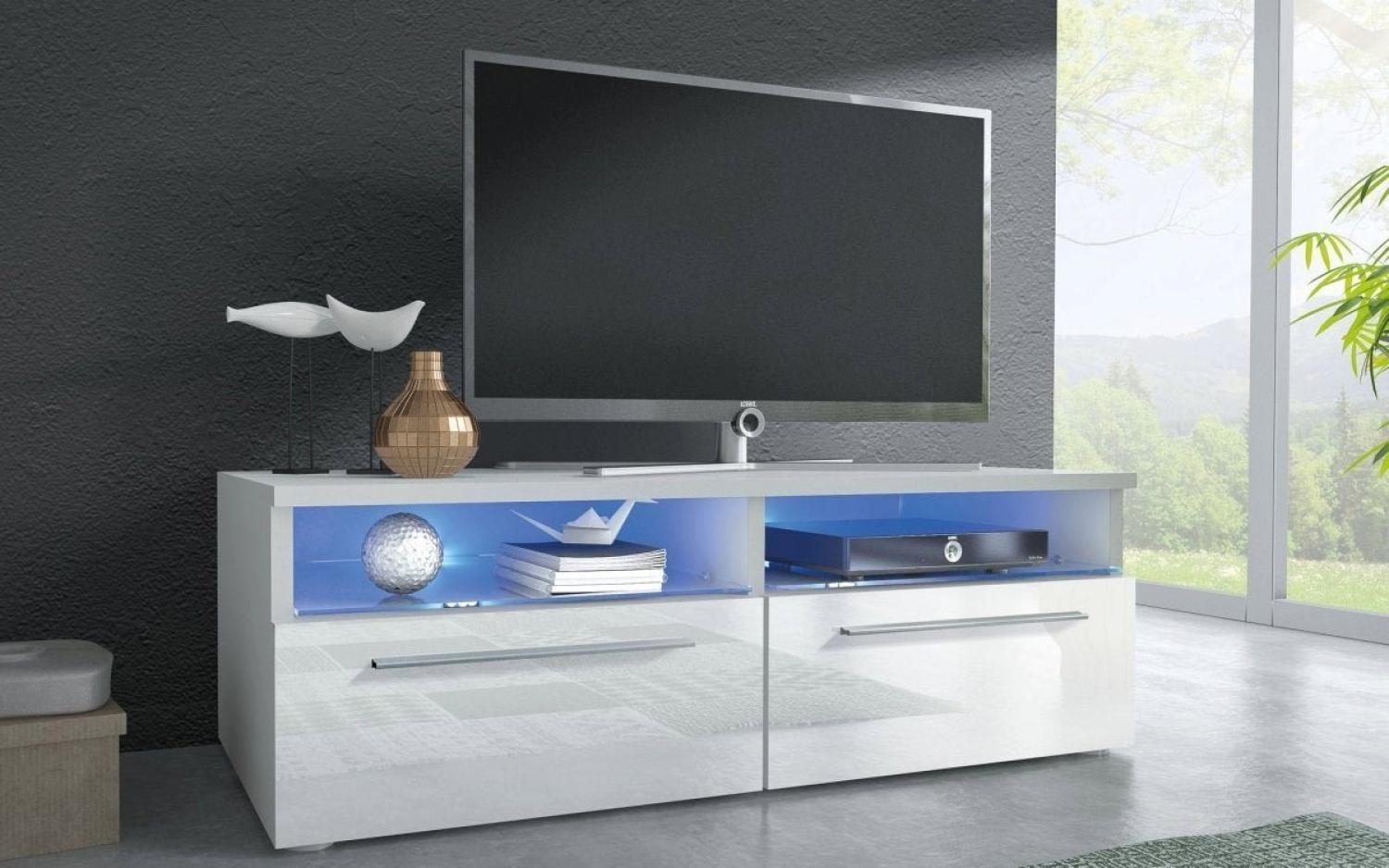 Luxusbetten24 Sideboard TV Lowboard Lumino, mit LED-Beleuchtung Bild 1