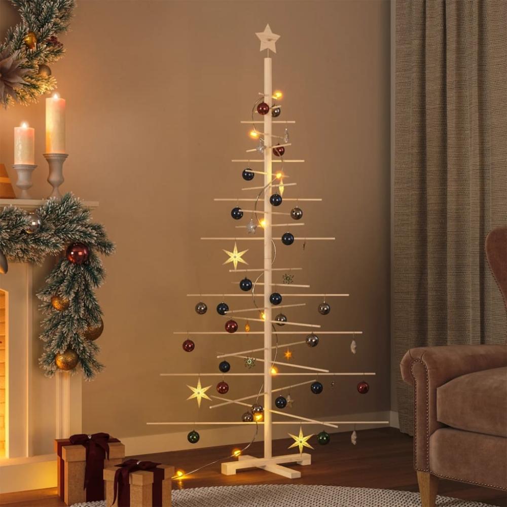 vidaXL Weihnachtsbaum Holz zum Schmücken 180 cm Massivholz Kiefer 357991 Bild 1