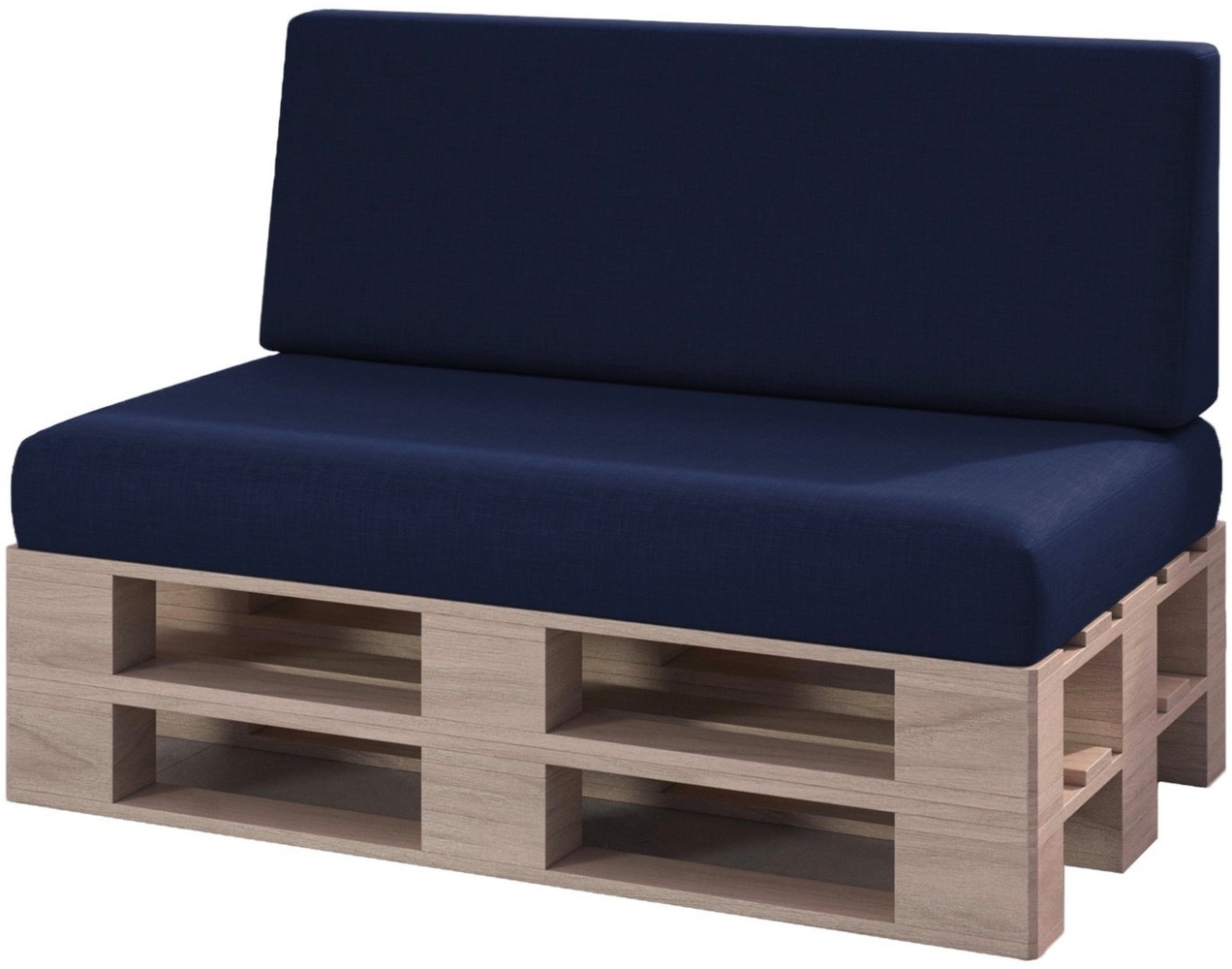 sunnypillow Palettenkissen Milano - 2er Set Palettenauflage mit abnehmbarem Bezug Kaltschaum, 2er Set Sitz- und Rückenkissen Bild 1