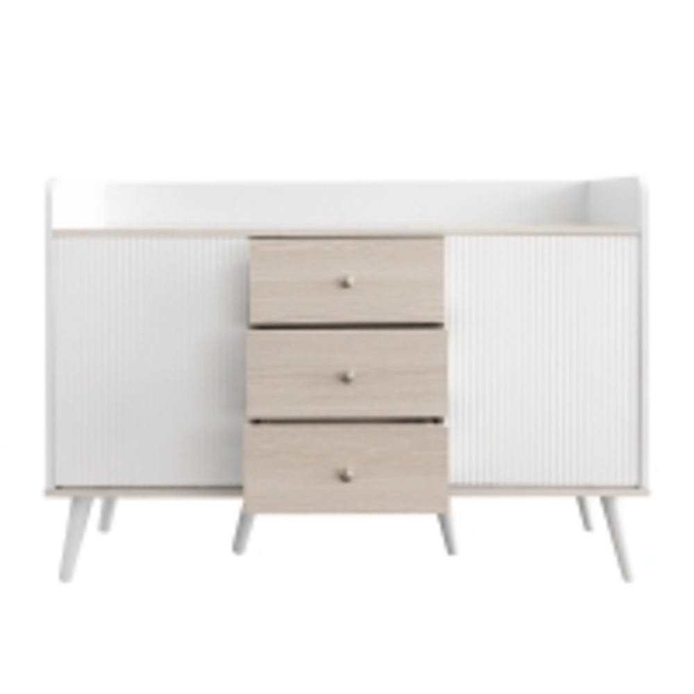 ComfortXL Sideboard M1644, Holzwerkstoff, Weiß, 118x80x40cm Bild 1