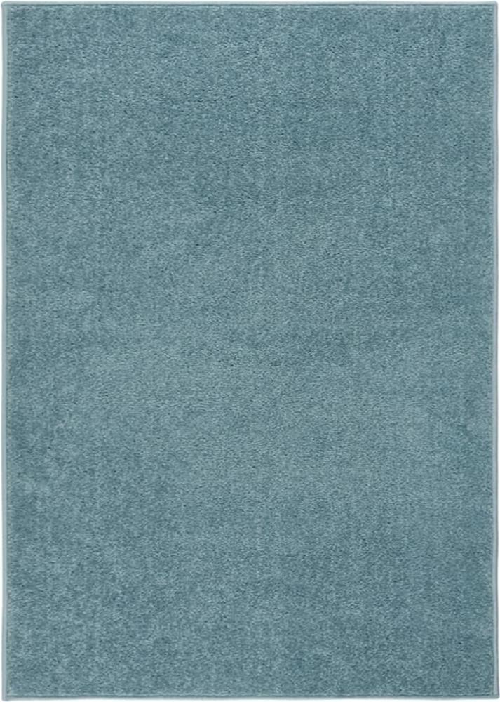 vidaXL Teppich Kurzflor 120x170 cm Blau 340347 Bild 1