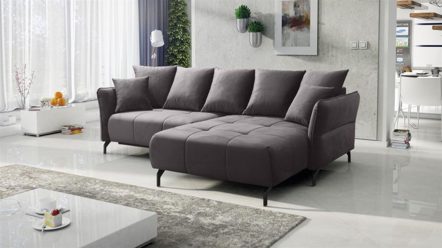 Ecksofa Schlafsofa Sofa SADIE Stoff Element Grafit Ottomane Rechts Bild 1