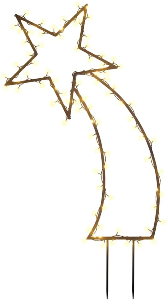 vidaXL Sternschnuppe mit Erdspießen und 80 LEDs 62 cm 357722 Bild 1