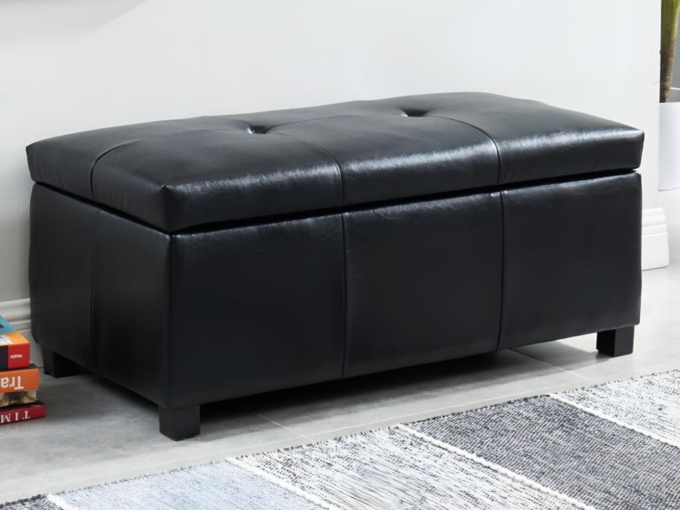Sitzbank Sitztruhe FILIPPO - Schwarz Bild 1