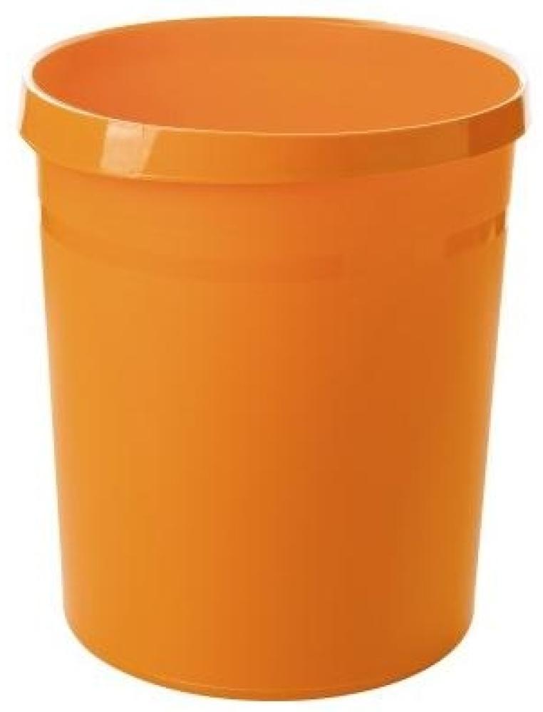 Han Papierkorb Grip 18 Liter mit 2 Griffmulden Trend Colour orange Bild 1