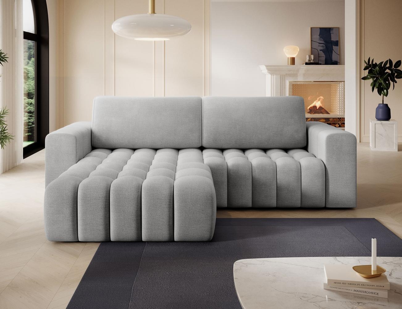 Eltap 'Bonett' Ecksofa mit Schlaffunktion, 92 x 175 x 250 cm, Hellgrau, Links Bild 1