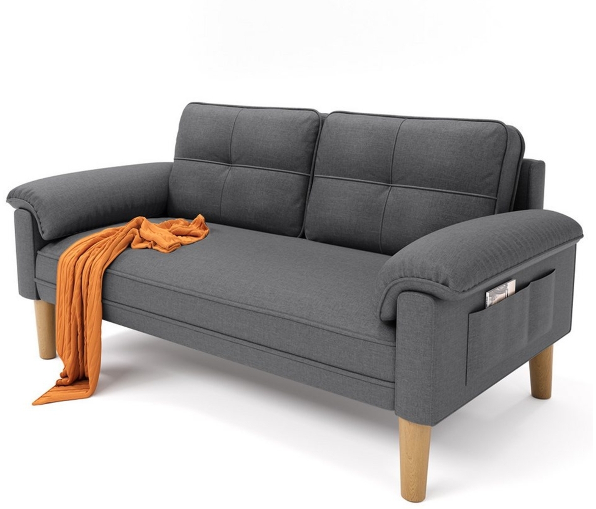 Bealife 2-Sitzer Kleine Couch, mit Armlehne und Seitentasche, 144 x 77 x 77 cm Bild 1