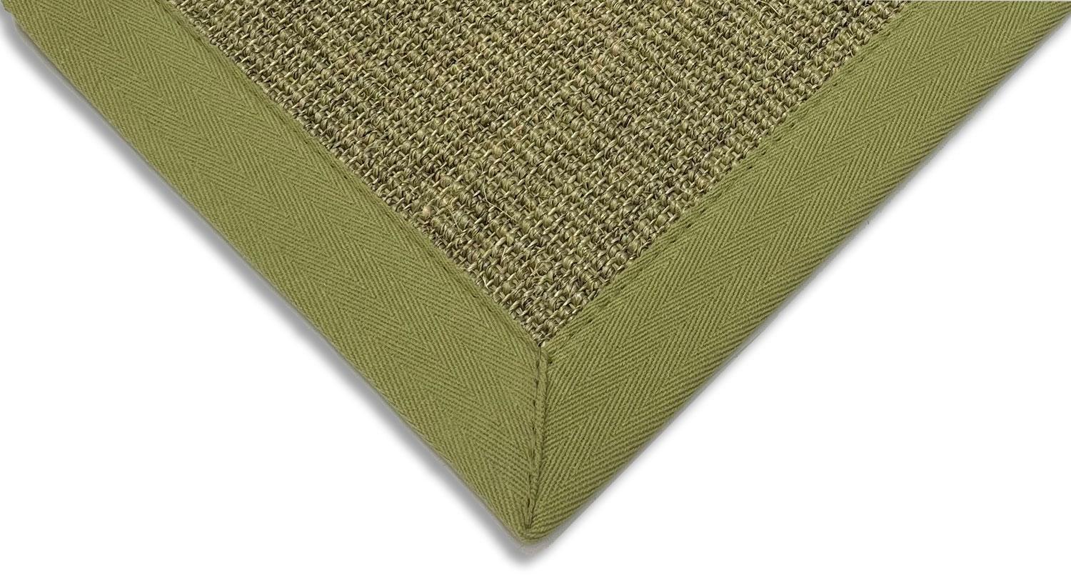 Sisal Teppich Astra Manaus mit 5cm Baumwollbordüre Kiwi 35/34 65x140cm Bild 1