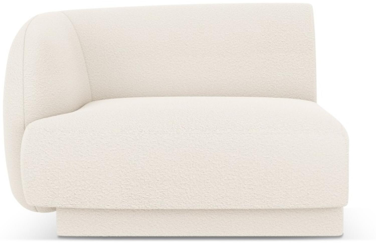 Micadoni Modul Links Miley Ecke | Bezug Beige | Beinfarbe Black Plastic Bild 1