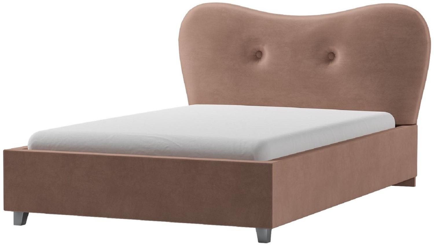 Casa Padrino Luxus Art Deco Kinderbett Rosa / Silber 168 x 216 x H. 100 cm - Massivholz Bett mit Kopfteil - Kinderzimmer Möbel - Kinder Möbel - Art Deco Möbel - Luxus Möbel - Luxus Einrichtung Bild 1