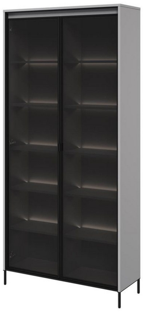 Compleo Vitrine Vitrinenschränke FLORE (mit 2Türen) Gehärtetes Glas Bild 1