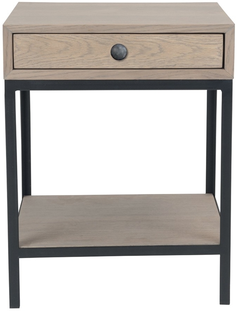 Signature 'GILLES' Nachttisch aus Holz mit 1 Schublade - L42 cm - Helles Holz Bild 1