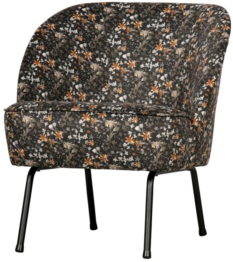 Sessel Vogue Samt, Aquarel Flower Black Bild 1