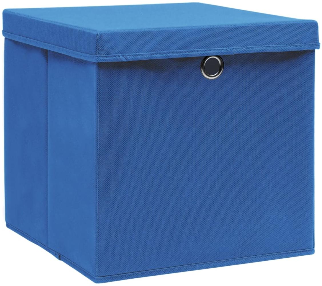 vidaXL Aufbewahrungsboxen mit Deckeln 4 Stk. 28x28x28 cm Blau 325196 Bild 1
