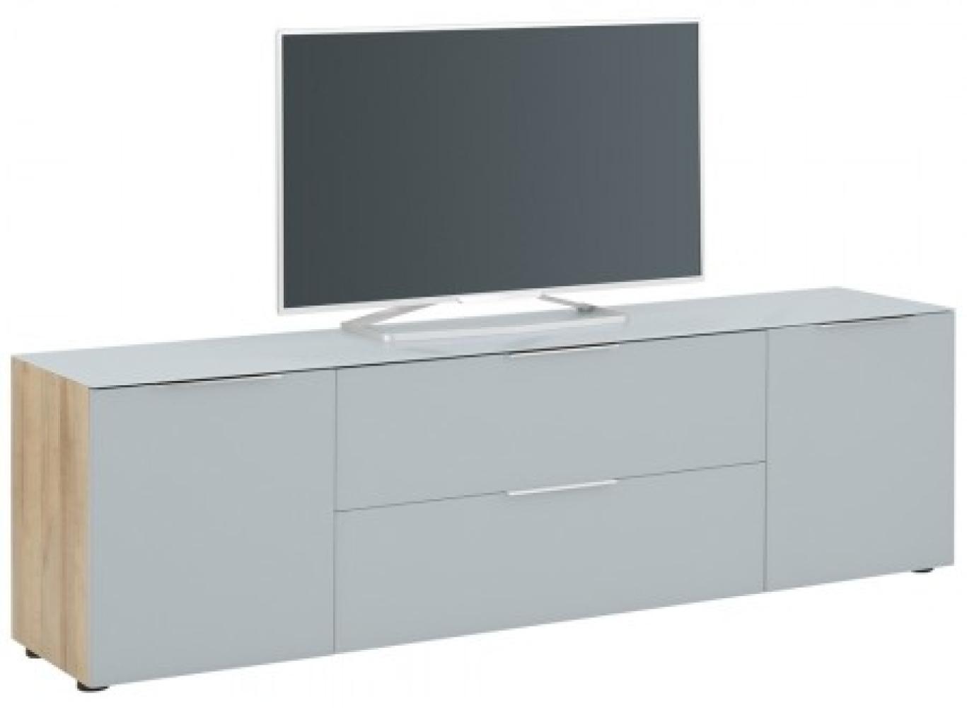 Maja Lowboard 7820 Riviera-Eiche - Glas Seidengrau Bild 1