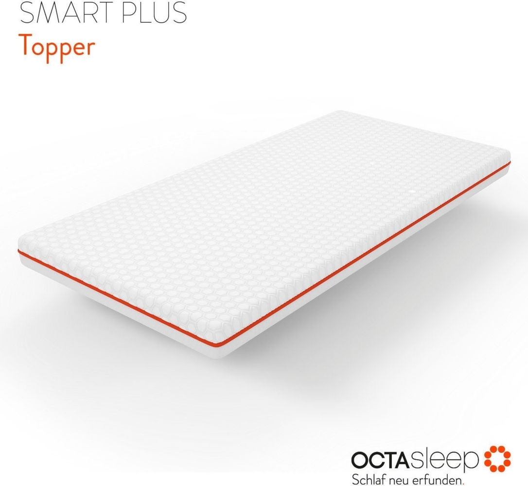 OCTAsleep, Topper Octasleep Smart Plus Topper, 90x200 cm, 140x200 cm und weitere Größen, 7 cm hoch, Kaltschaum, Komfortschaum, Viscoschaum, OCTAspring® Aerospace Technologie, Topper, ergonomisch, atmungsaktiv Bild 1