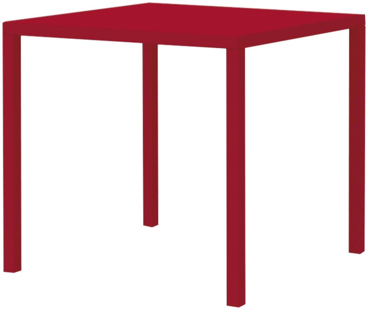 Terrassentisch Quatris 80x80x75 cm rot RR Bild 1