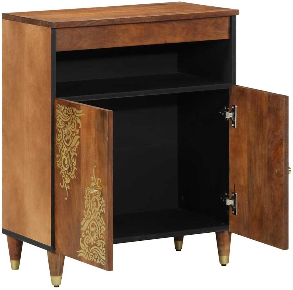 vidaXL Sideboard mit Regal Braun 60 x 33 x 75 cm Massivholz Mango 4018761 Bild 1