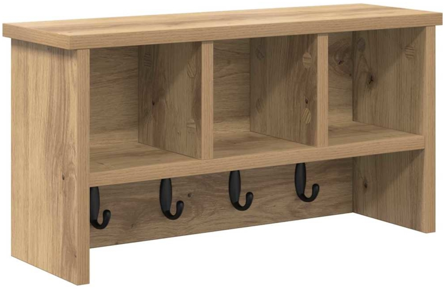 vidaXL Wandmontierter Kleiderständer Artisan-Eiche 50 x 16 x 26 cm 874314 Bild 1