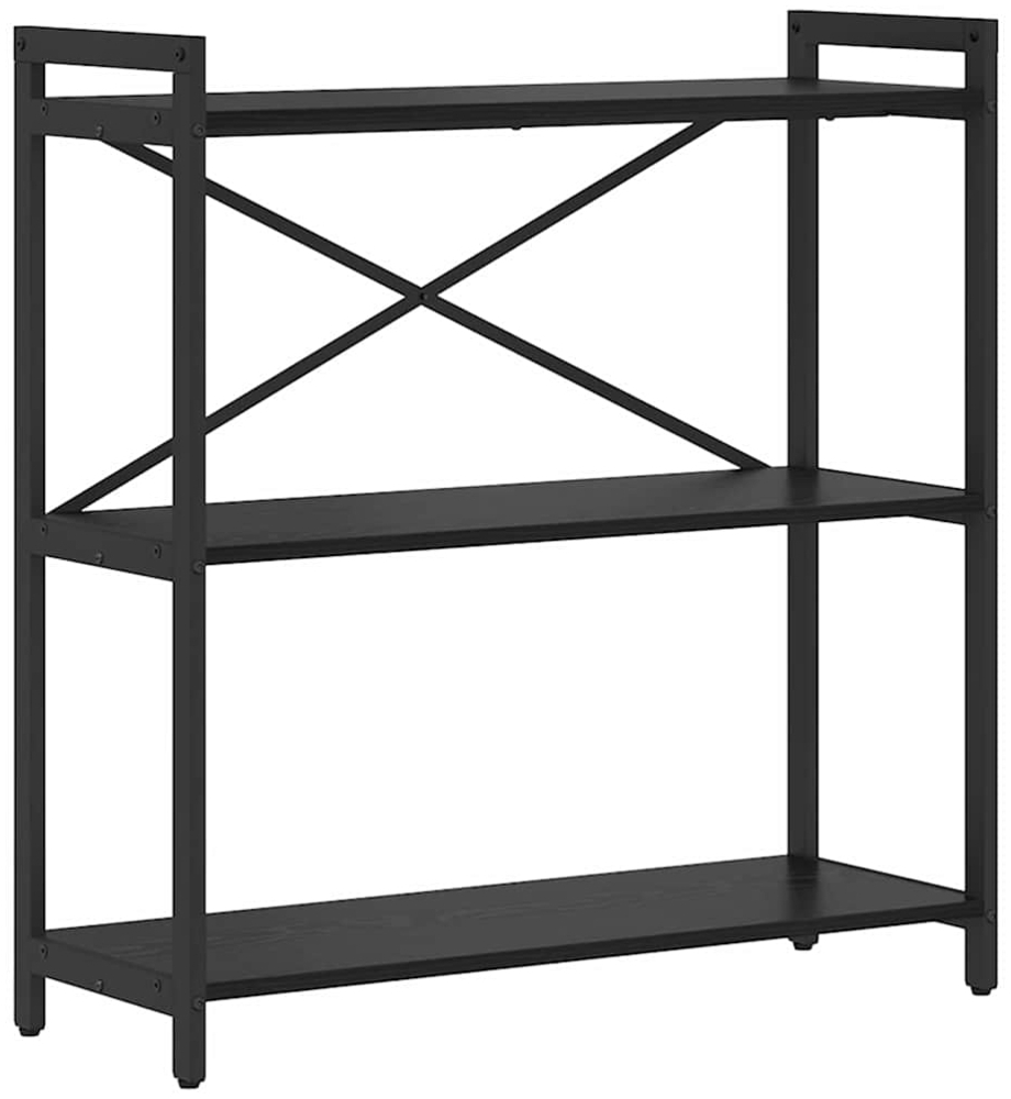 vidaXL Bücherregal Schwarz Eichen-Optik 80 x 30 x 83 cm Holzwerkstoff 868425 Bild 1