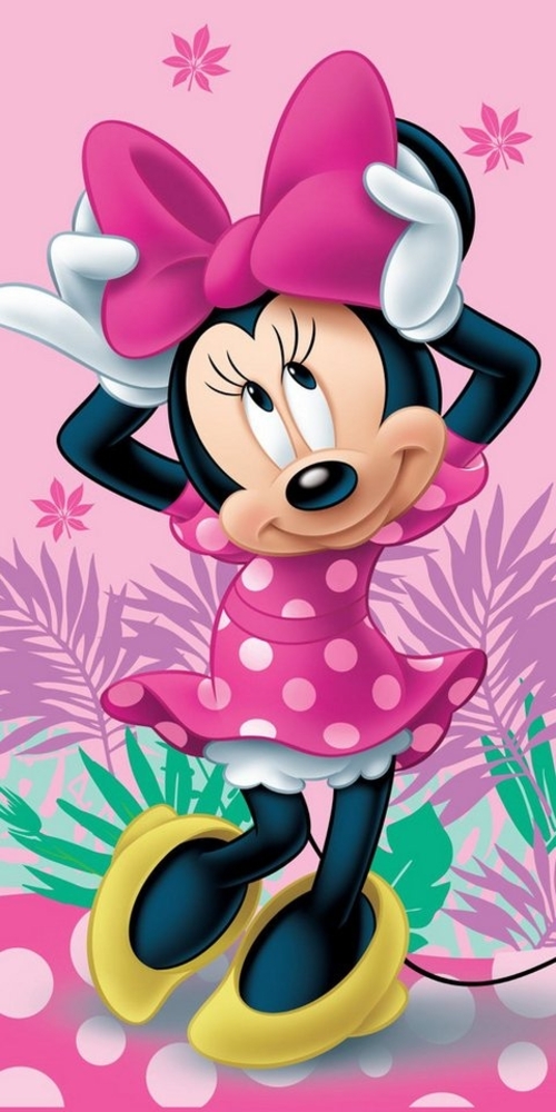 Disney Minnie Mouse Badetuch Duschtuch Badetuch Disney Minnie Mouse Pink 70 x 140 cm 100% Baumwolle, (1-St), 100% Baumwolle,trocknergeeignet Bild 1