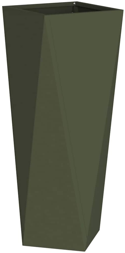 vidaXL Pflanzkübel Olive Grün 30 x 30 x 75 cm Stahl 883772 Bild 1